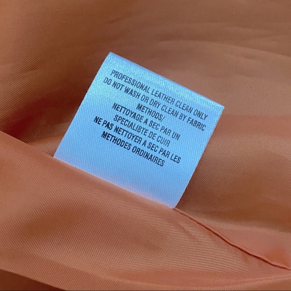 URBAN BEHAVIOR Beige Leather Moto Jacket - Picture 6 of 7